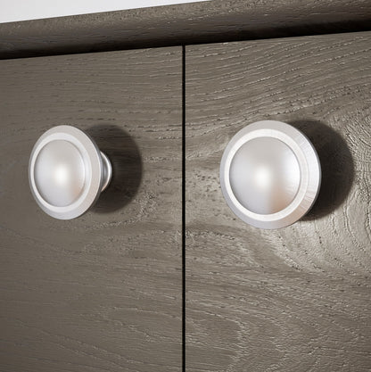 Möbelknopf, Gebürsteter Stahl