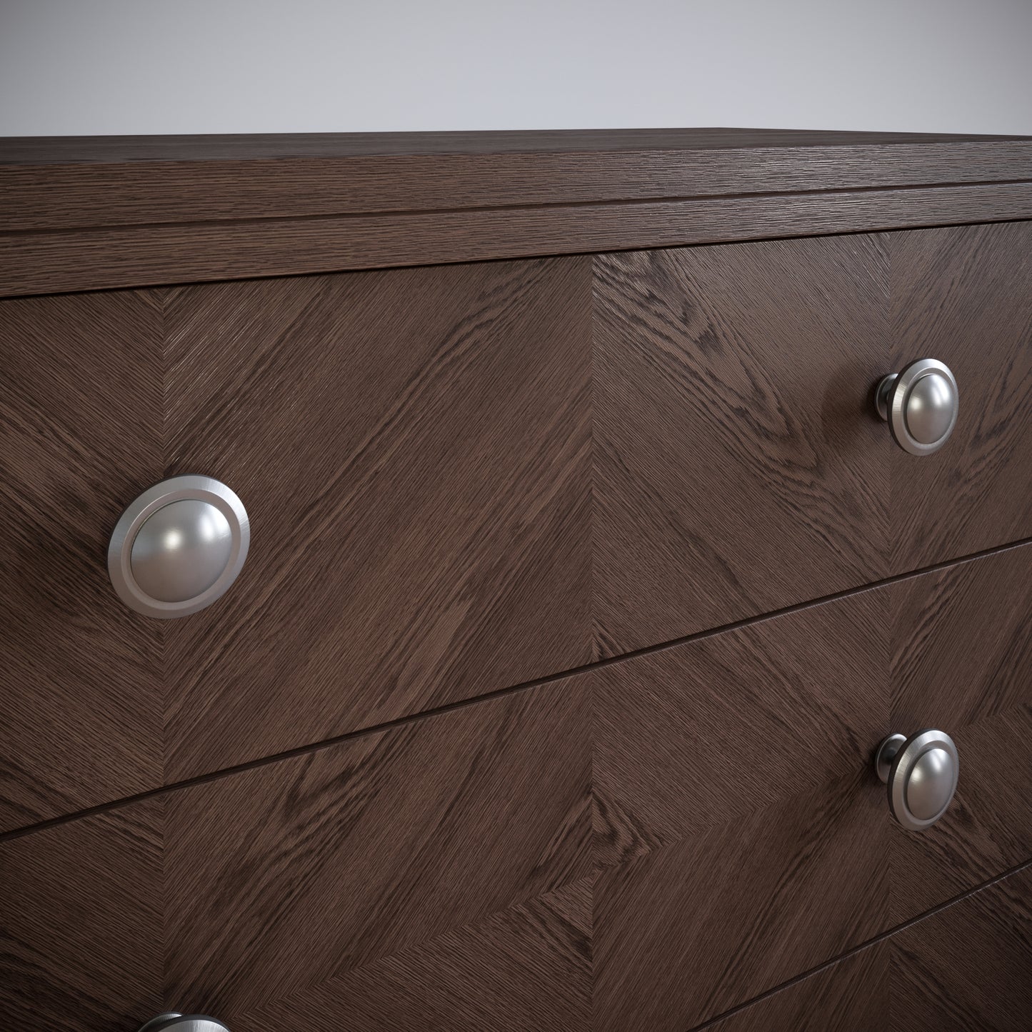 Möbelknopf, Gebürsteter Stahl