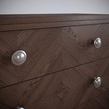 Möbelknopf, Gebürsteter Stahl