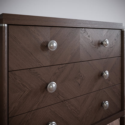 Möbelknopf, Gebürsteter Stahl