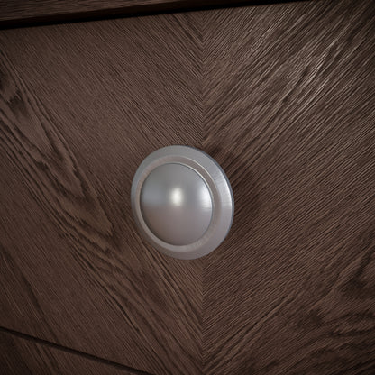 Möbelknopf, Gebürsteter Stahl