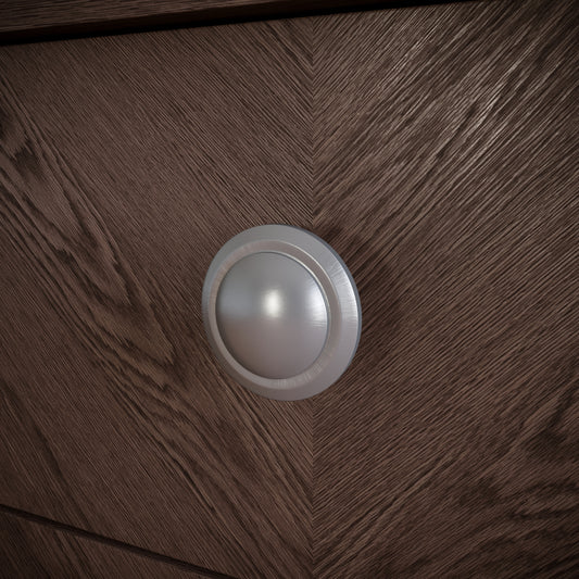 Möbelknopf, Gebürsteter Stahl