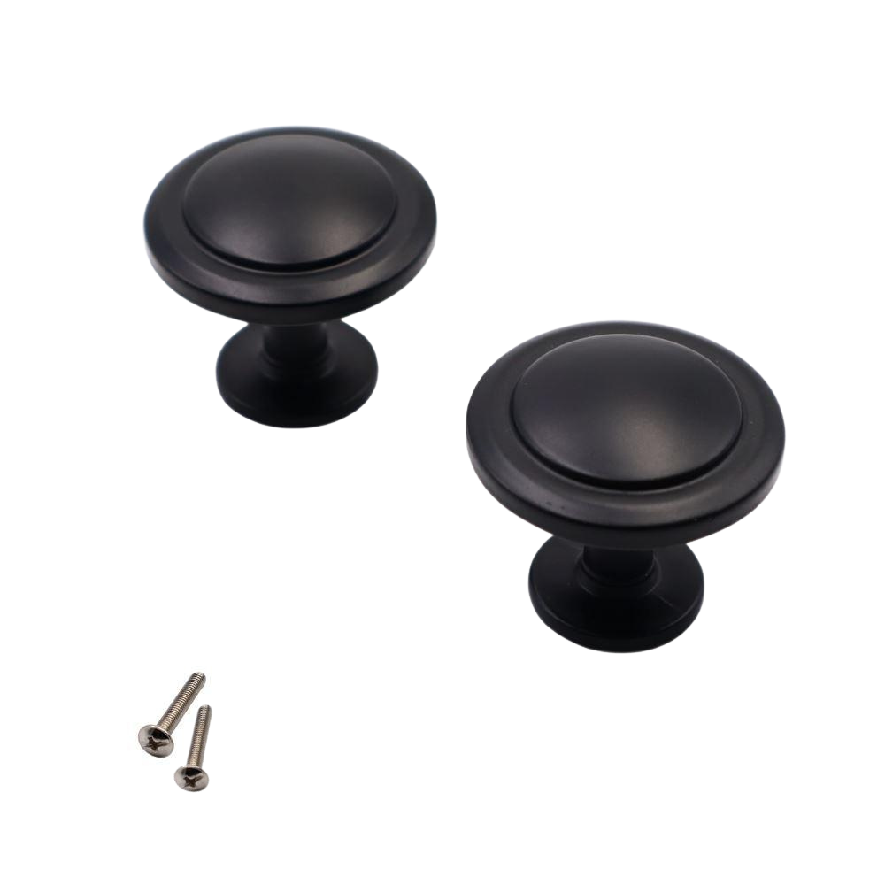 Möbelknopf, Schwarz Matt