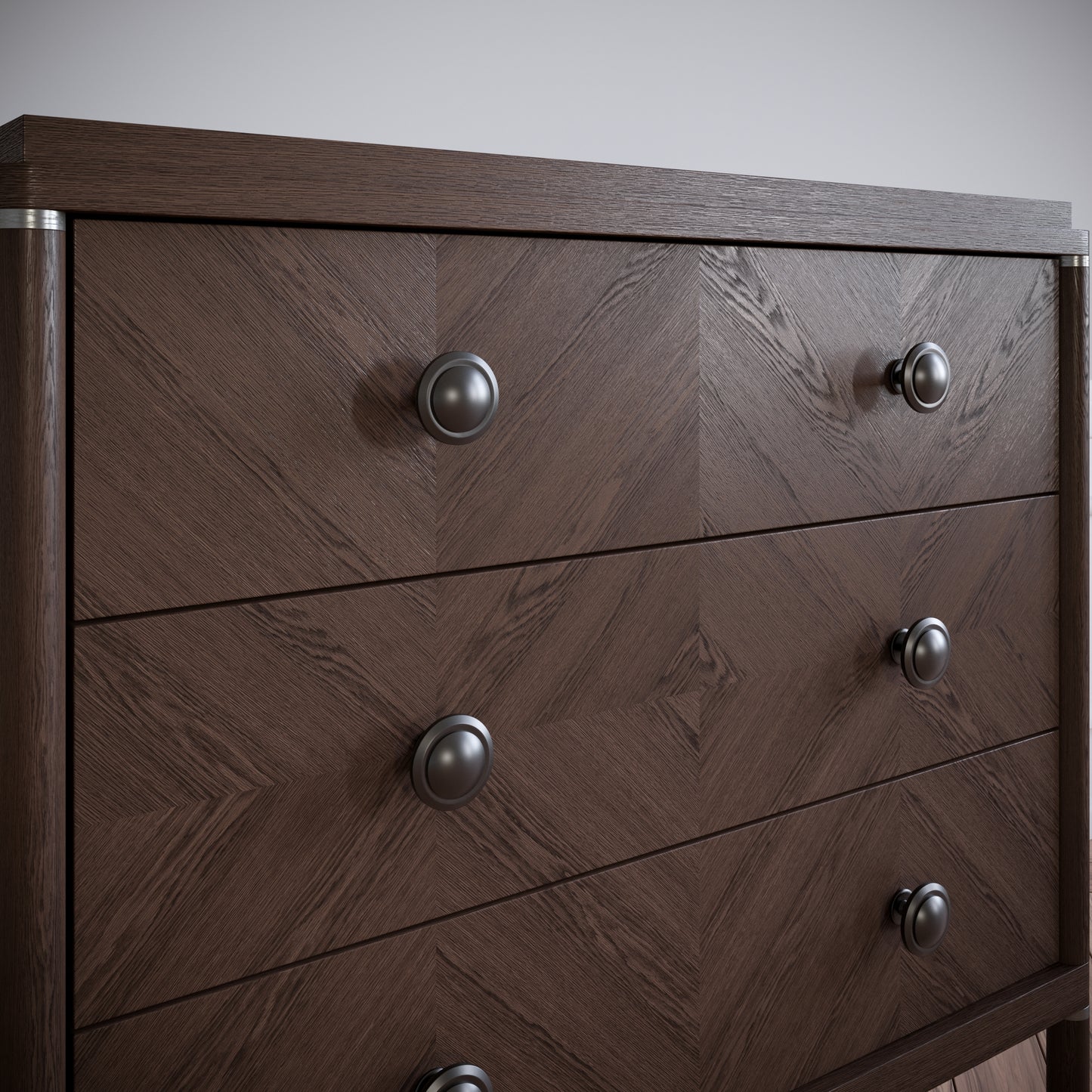 Möbelknopf, Schwarz Matt