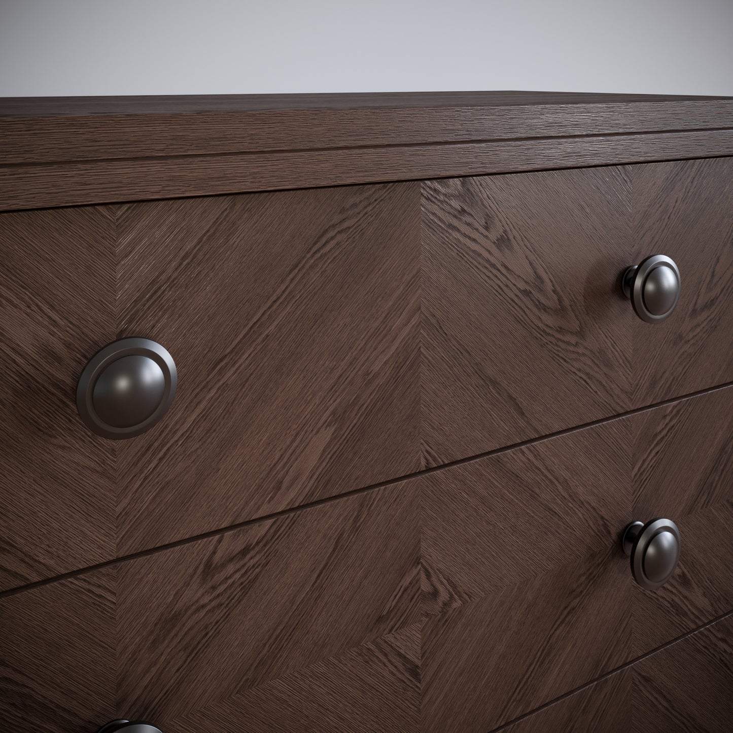 Möbelknopf, Schwarz Matt