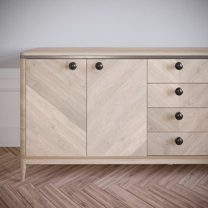 Möbelknopf, Schwarz Matt