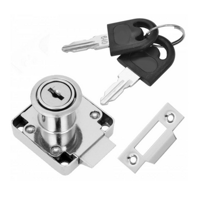 Möbelschloss 19x22mm, Chrom