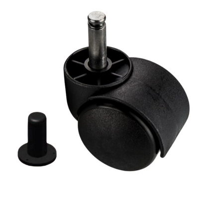 Möbelschwenkrad aus Kunststoff mit Montagestift 8mm und Hülse - Ø40mm