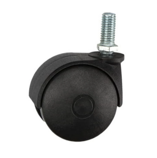 Möbelschwenkrad aus Kunststoff mit Gewinde 8mm - Ø60mm