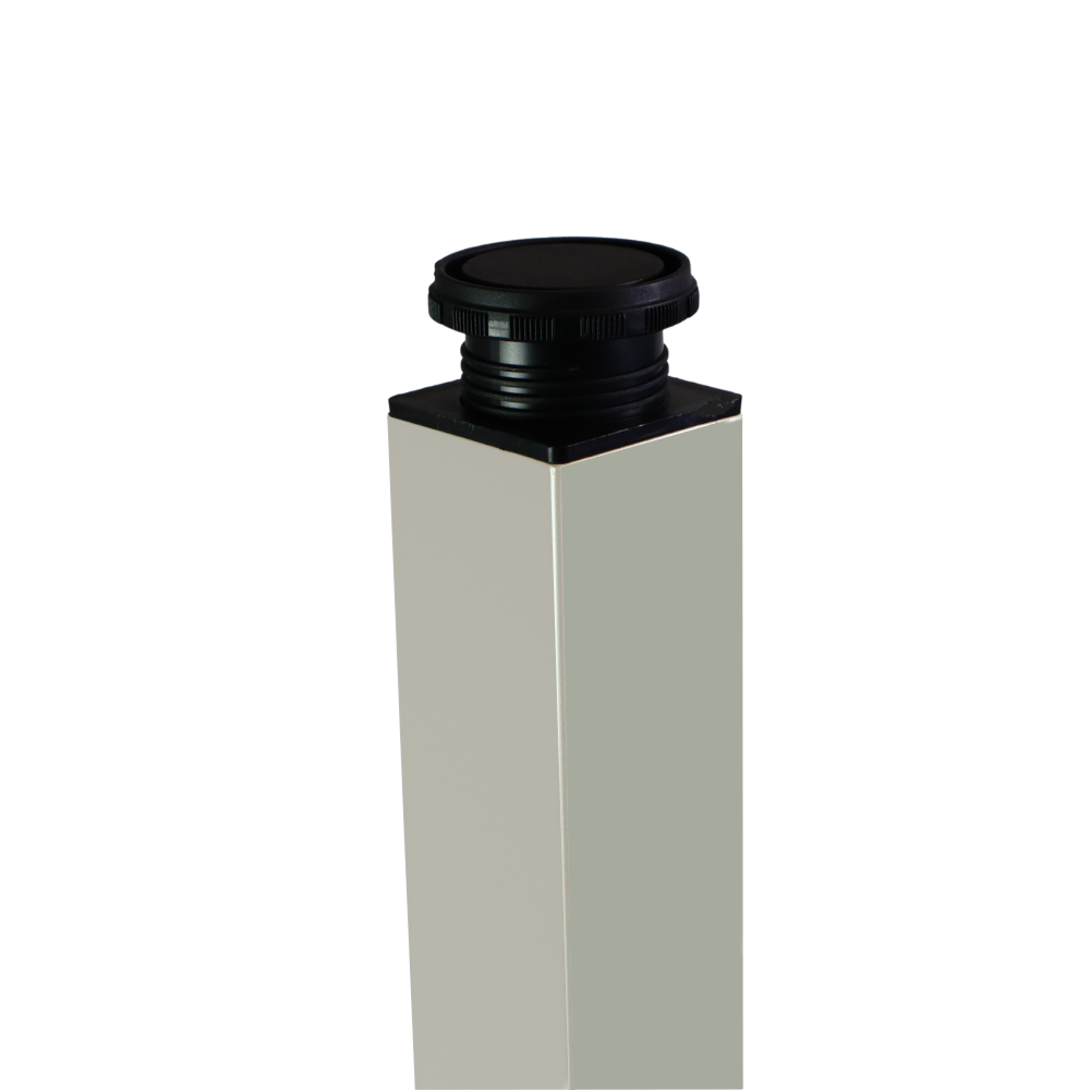 Quadratisches Tischbein 71 cm hoch - Satin, ZnAl Montageplatte