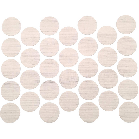 Schraubabdeckkappen Selbstklebend - Antik Weiß 18mm