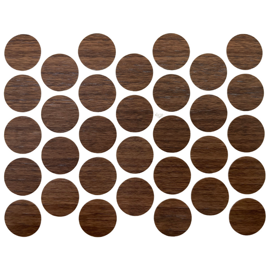 Schraubabdeckkappen Selbstklebend - Italienische Walnuss 18mm