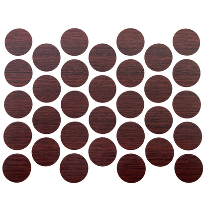 Schraubabdeckkappen Selbstklebend - Mahagoni 18mm