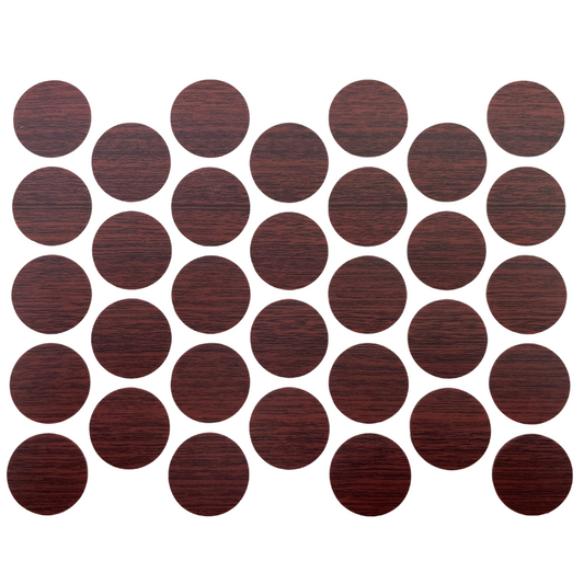 Schraubabdeckkappen Selbstklebend - Mahagoni 18mm