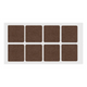 Selbstklebendes Filzpad 50x50mm Braun