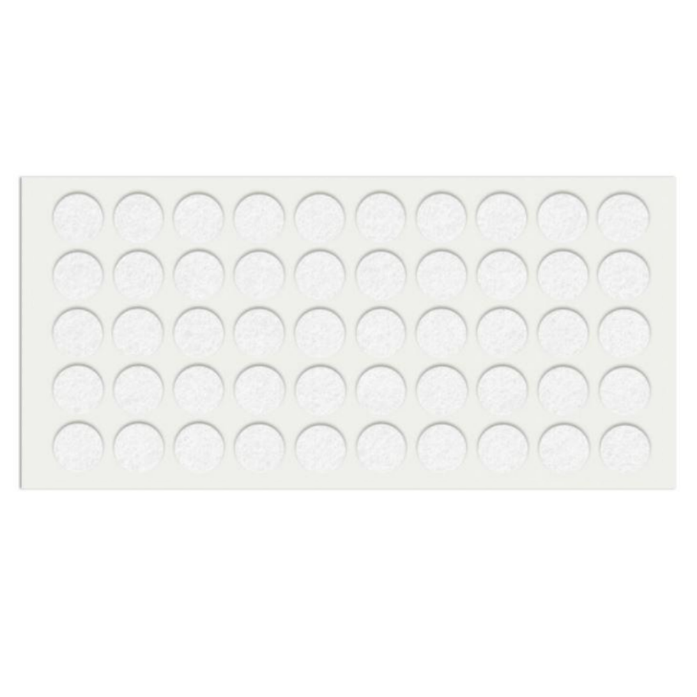 Selbstklebendes Filzpad Ø18mm Weiß