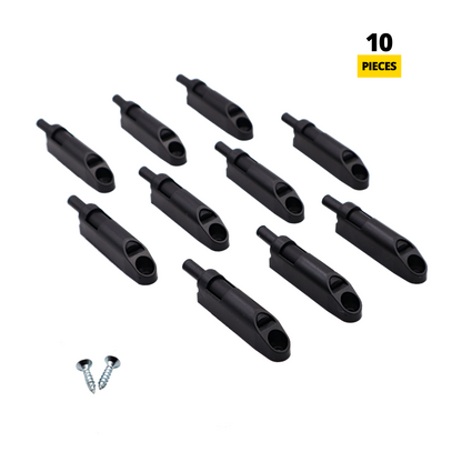 Soft-Close Schranktürdämpfer - Schwarz (10 Stück)