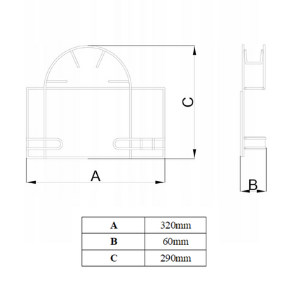Wandhalterung Staubsaugerschlauch Halterung, Vakuum Schlauchhalter - Klein - Chrom