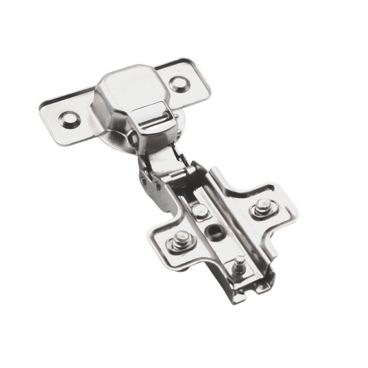 110° Scharnier Topfband, H0 Montageplatte mit EURO Schrauben, Mittelwandanschlag