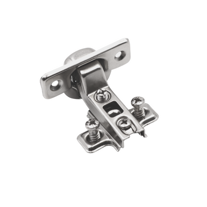 110° Scharnier Topfband, H0 Montageplatte mit EURO Schrauben, Innenanschlag