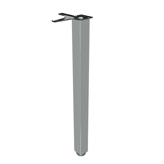 Quadratisches Tischbein 71 cm hoch - Aluminium, ZnAl Montageplatte