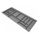 Besteckeinsatz für Schublade, Korpusbreite: 1200mm, Tiefe: 490mm - Metallic Furnica 