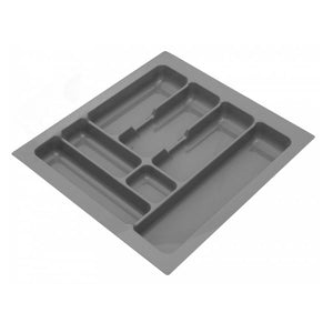 Besteckeinsatz für Schublade, Korpusbreite: 500mm, Tiefe: 490mm - Metallic