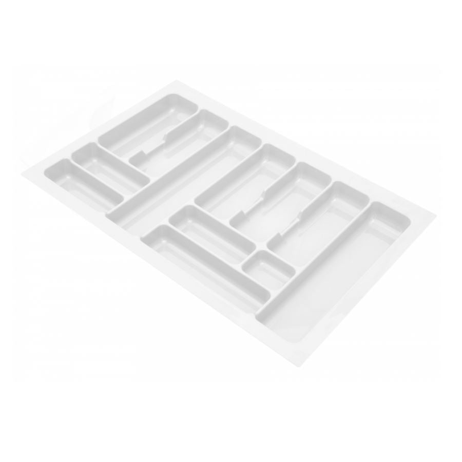 Besteckeinsatz für Schublade, Korpusbreite: 800mm, Tiefe: 490mm - Weiß Furnica 