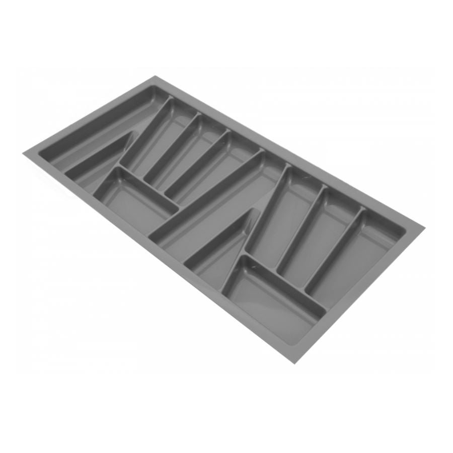Besteckeinsatz für Schublade, Korpusbreite: 900mm, Tiefe: 430mm - Metallic Furnica 