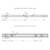 Schubladenschienen Vollauszug 500mm - H35 (1 Satz)