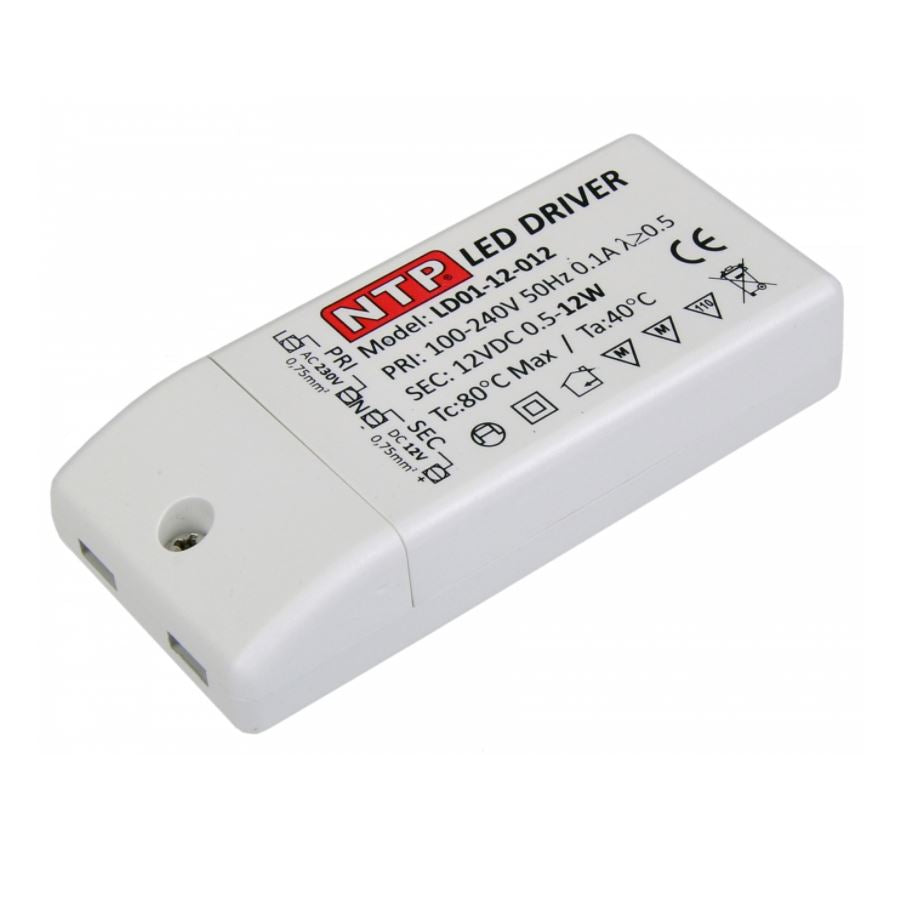 LED-Netzteil 12V (ohne Verkabelung) – 12W – Furnica