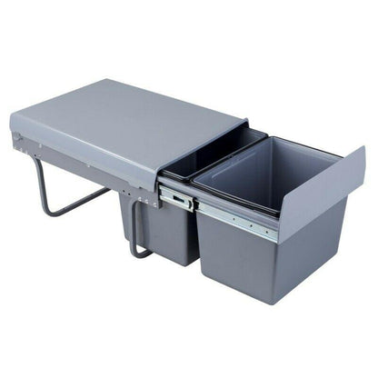 Mülleimer Mülltrennung - 2x15L - 40cm Küchenschrank Furnica 