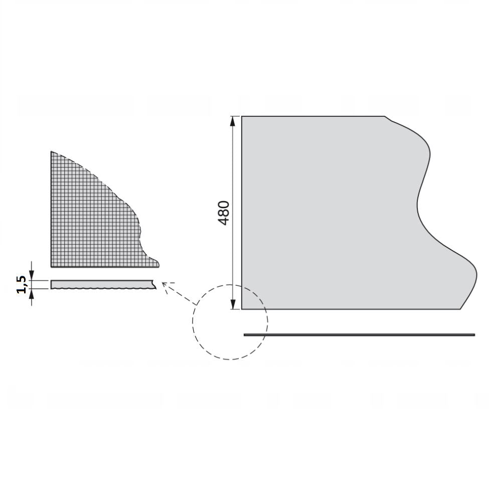 Schubladenmatte - Anthrazit - Schachbrettmuster - 1LM Furnica 