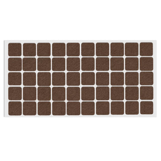 Selbstklebendes Filzpad 20x20mm NTP Brown 