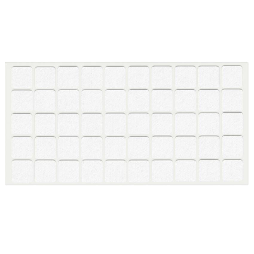 Selbstklebendes Filzpad 20x20mm NTP White 
