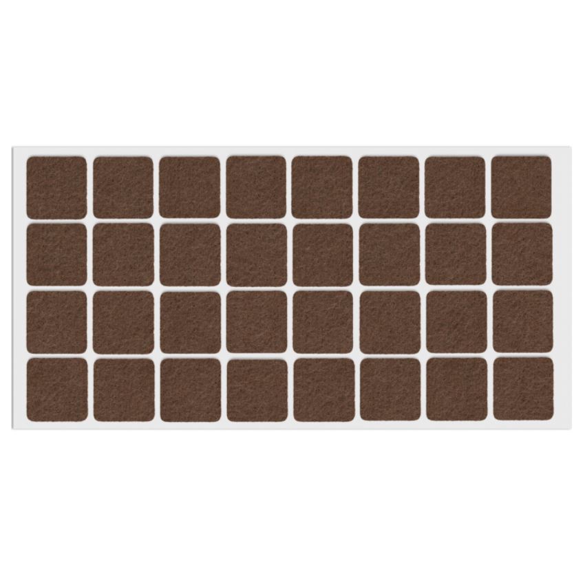 Selbstklebendes Filzpad 25x25mm NTP Brown 