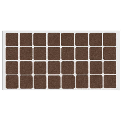 Selbstklebendes Filzpad 25x25mm NTP Brown 