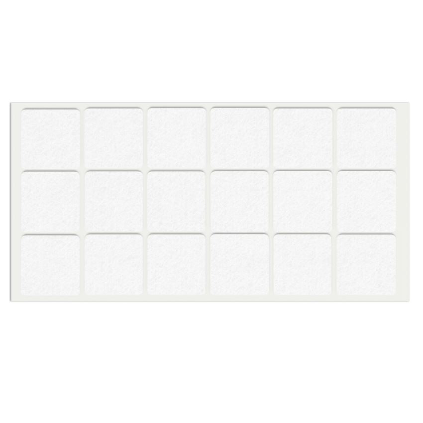 Selbstklebendes Filzpad 35x35mm Weiß