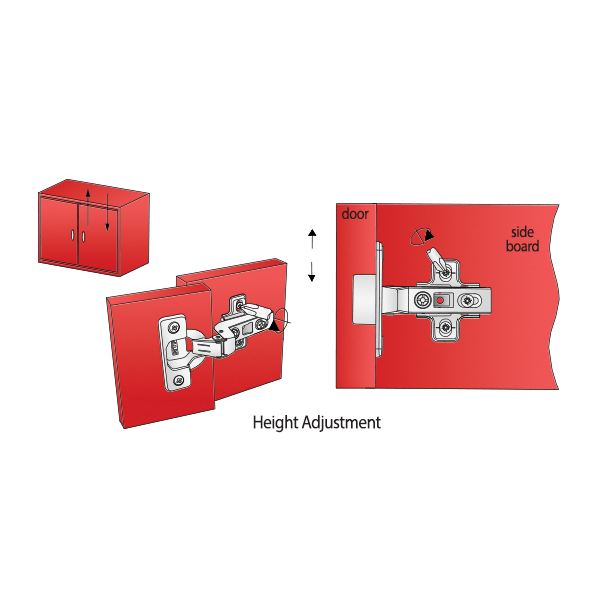 Soft-Close Topfband, H0 Montageplatte mit EURO Schrauben, Innenanschlag Gedämpft Furnica 