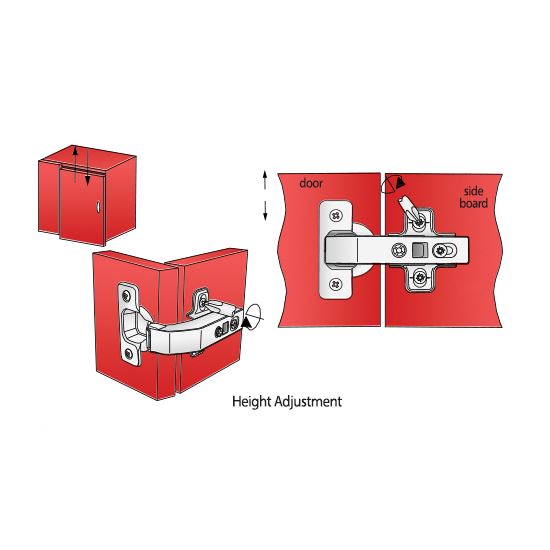 Soft-Close Topfband, H2 Montageplatte mit EURO Schrauben für Paralleltüren Gedämpft Furnica 