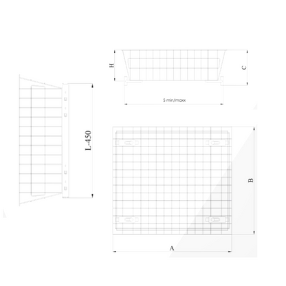 Ausziehkorb Korbschublade mit H45 Vollauszug - Chrom