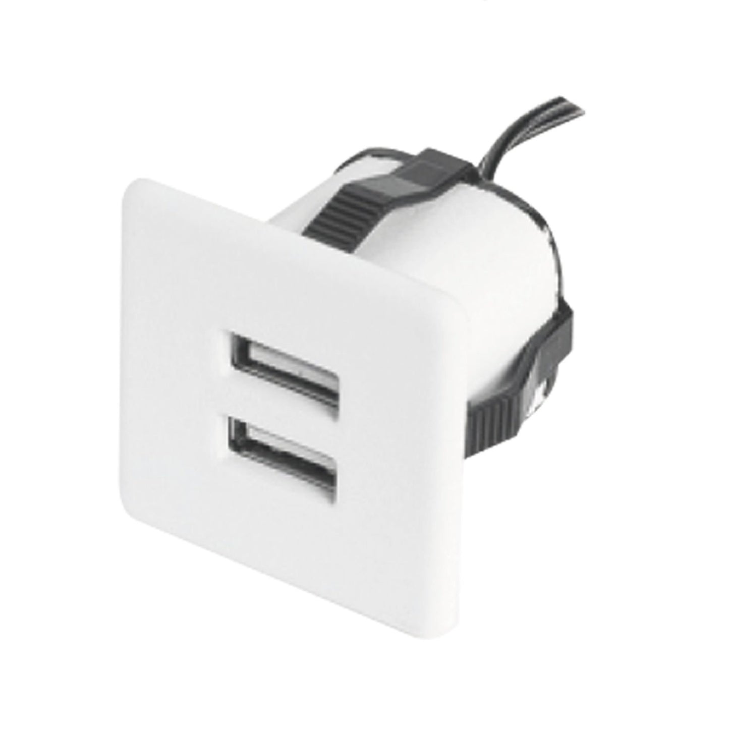 USB Ladegerät + Netzteil Furnica Weiß Quadratisch 